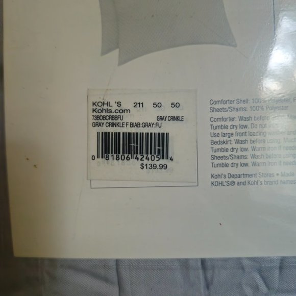 Bed in a bag full size in grey - Picture 5 of 6